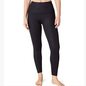Beyond Yoga Sportflex Embossed Croc Leggings in Black Size Medium
